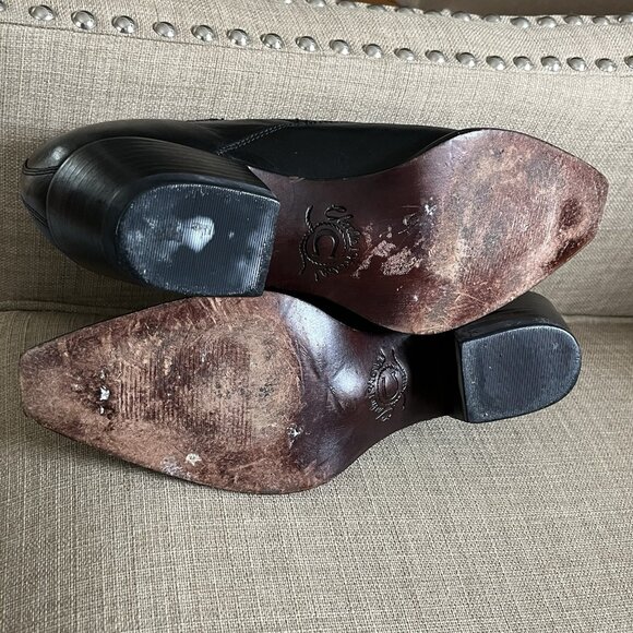 Charlie 1 Horse Black Booties Size 8 (B) Boots Short Leather Western Cowboy - Picture 9 of 16